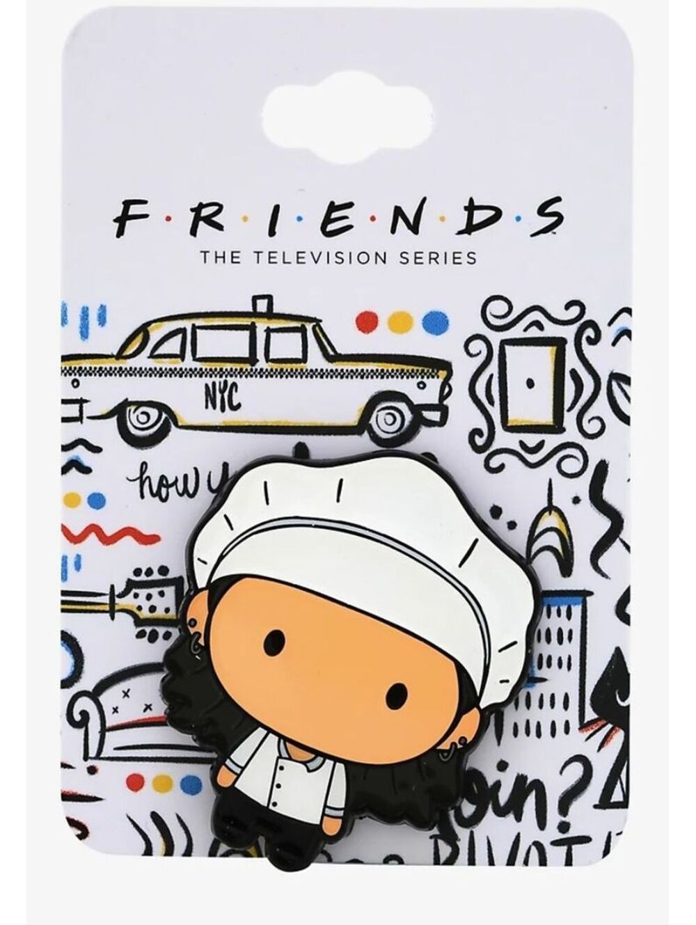 Friends Monica in Chef's Hat Chibi Enamel Pin